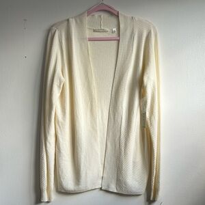 Cream Open-Front Cardigan